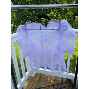 NWT Forever 21 Puff Sleeve Crop Top